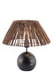 Opviq Balloon Bamboo Lámpara de Mesa Negro, Blanco y Dorado